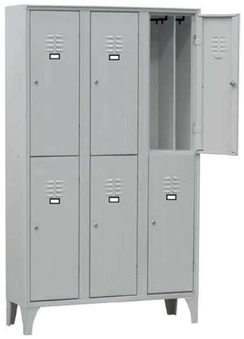 ARMADIO SPOGLIATOIO SOVRAPPOSTO CON TRAMEZZA